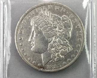 1885-O Morgan Silver Dollar, US $1 Coin