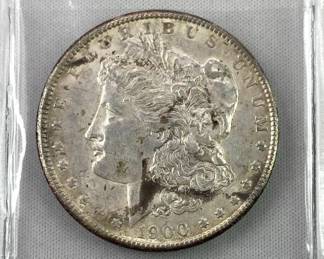 1900 Morgan Silver Dollar, US $1 Coin