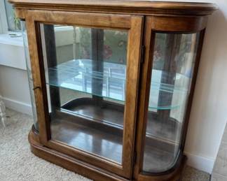 	Vintage Solid Wood Glass Front Lit Display Cabinet