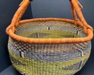 Alaffia Authentic African Woven Market Basket - NWT