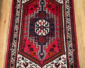 Antique Vintage Red Handwoven Wool Persian Style Rug - 40"x60"