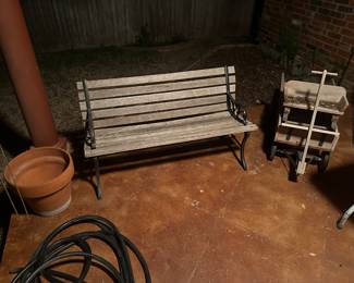 Outdoor Bench & Wagon For Your Garden!