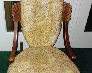Vintage child size upholstered rocker