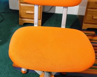 Orange cloth desk chair