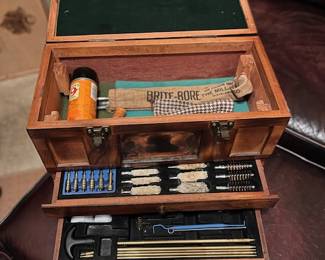 Gun cleaning kit in box