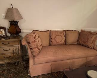 Great sofa - lighting in pic doesn't do it justice, Bombay chest, lamp (set of 2), and 