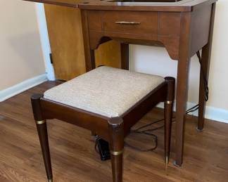 Sewing Machine Table & MCM Stool