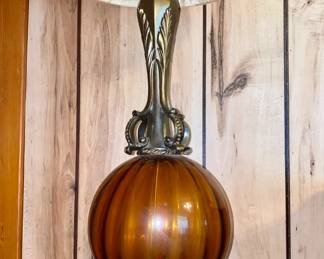 (1 of 2) 41" Tall Amber Lamps