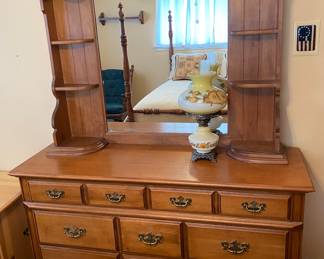 Young Republic Solid Maple Dresser & Mirror