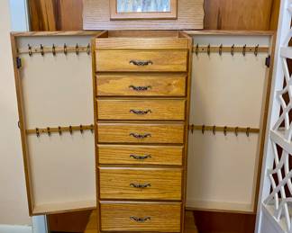 Oak Jewelry Armoire