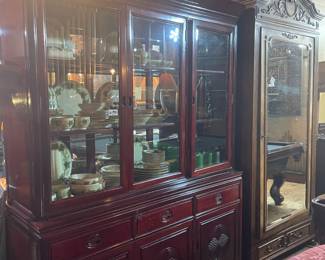 Solid Rosewood 2 pc China cabinet 