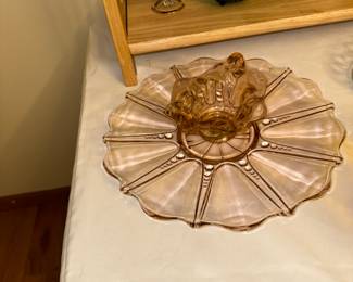 pink depression glass 