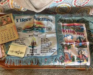 Vintage Pillow Shams And Postcards