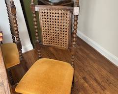 Cane back side chairs 