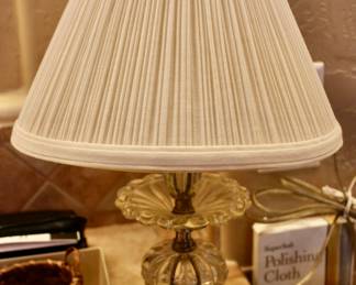 Vintage Mid-Century cut glass table lamp