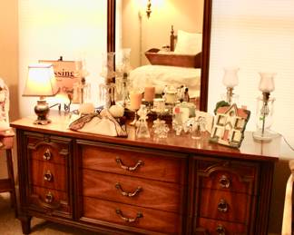 Vintage Wood Victorian vanity dresser