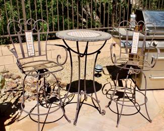 High top garden patio table and chairs set