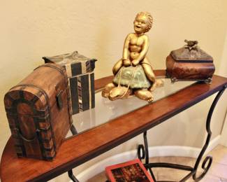 Console table and display pieces 