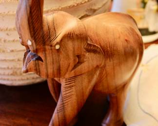 Wood elephant decor 