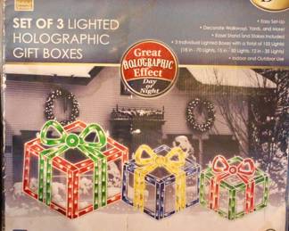 LED light up Christmas present decoration 