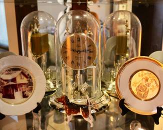 Decorative display plates and clock