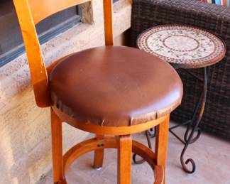 Wood bar stool chair (set of 2)