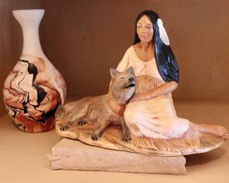 Native American sculpture decor