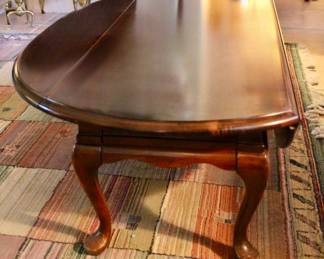 Folding leaf wood coffee table 