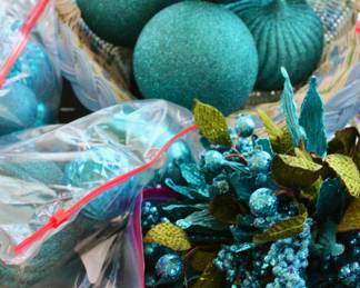 Blue Christmas decor 