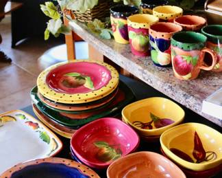 Vegetable colorful dish set 