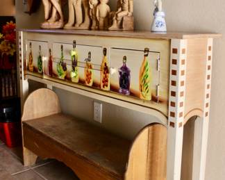 Hallway hand painted console 