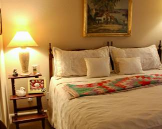 Queen sized bed and mattress