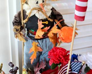 Fall decor happy scarecrow 