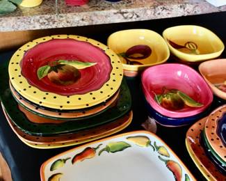 Colorful food themed dish sets 