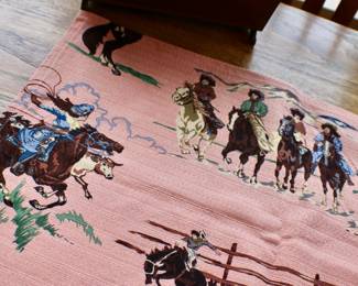 Cowboy and horses table runner 