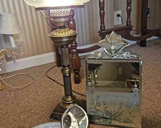 Vintage Lamp And Mirrors