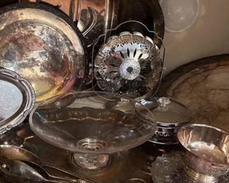 Vintage Silverplate Platters, Serving Pieces MORE