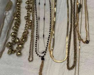 Long Goldtone Necklaces 