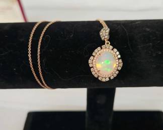 14k Opal Necklace 