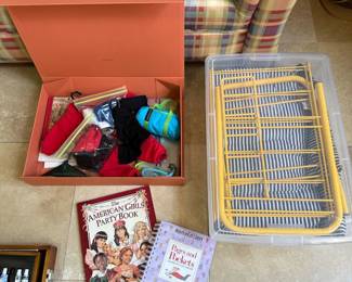 American Girl Doll clothes, books and bed