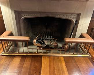 Custom made fireplace fender
