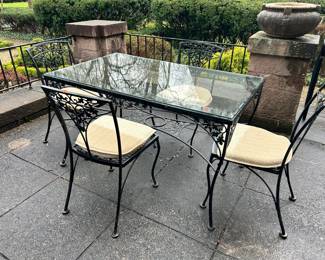 Wrought iron patio set