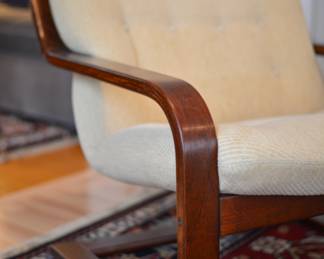SOLD. BUY IT NOW: $275 Vintage Mid-Century Modern Norwegian Bentwood Lounge Chair by Westnofa. Dimensions: 27ʺH x 28ʺW × 29ʺD.