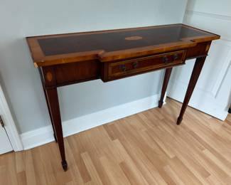 Antique Inlaid Wood Console Table