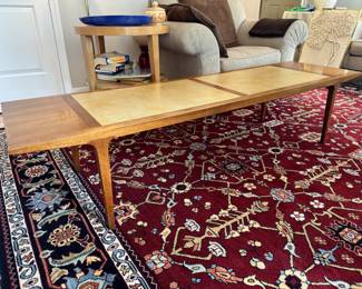 BUY IT NOW: $350 Vintage Mid-Century Modern 'Counterpoint' Coffee Table with Leather Inlay by Drexel. Dimensions: 16"H x 20"W x 72"L.