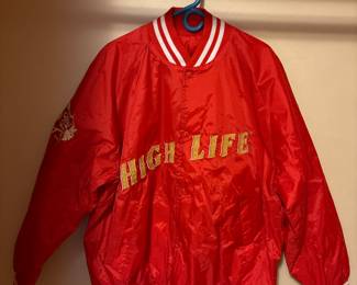 New Miller High Life embroidered bomber jacket Size XL