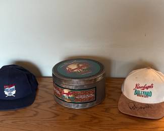 Leinenkugel opened a craft brewery in Phoenix at the diamondback ballpark.
Robin, Yount and Alice Cooper were investors, and Leinenkugel was the sponsor. 
Collector Tin 
Blue  Ballyard cap
White capped signed by Robin Yount
These items were only given to those who worked on the project. 

