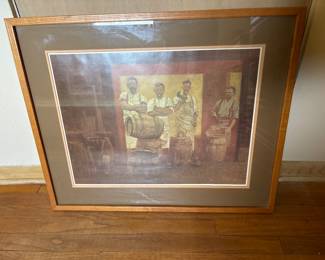 Miller Brewing Company
Commissioned for 125th anniversary by
Famed Illustrator Mark English
Vintage wood framed and matted Miller Beer Print
29 x 24