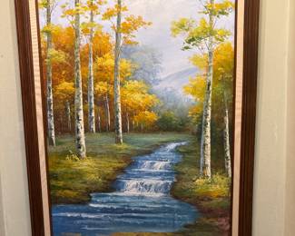 Vintage wood framed and matted landscape oil, painting
Unsigned
29 x 41