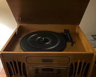 Spirit of St Louis wood box 
Turn table and Radio
18 x 13 x 9